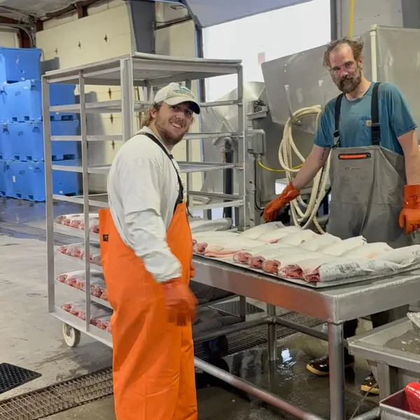 A quick smile before glazing the sockeye